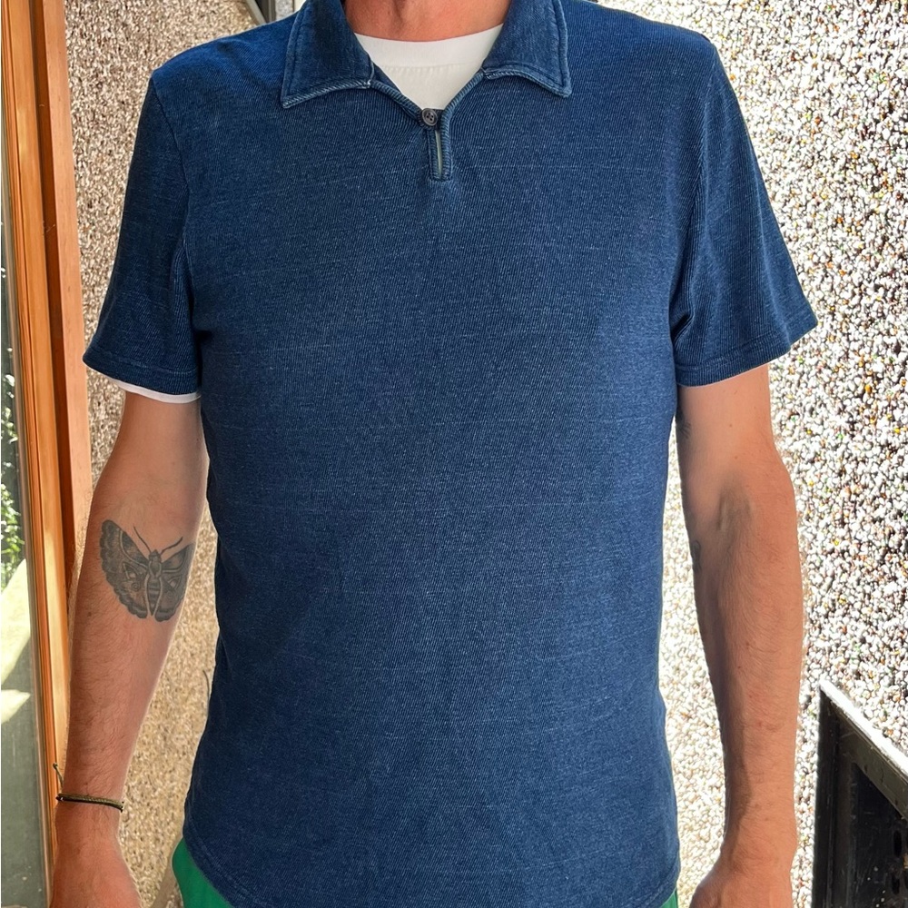 Oliver Spencer Navy Polo Shirt